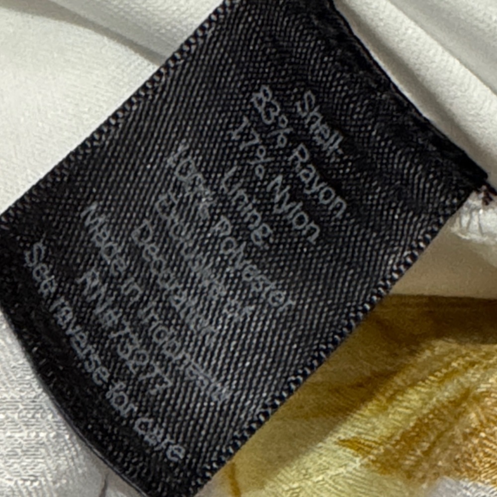 Simply Vera | Vera Wang-Rayon Blend Dress-Popover-Pockets-Ties-Yellow/White-XS - Picture 15 of 16